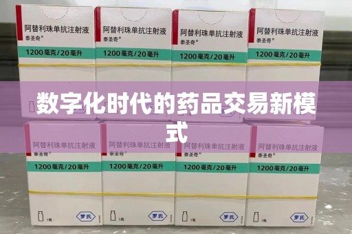 湖州数字化时代的药品交易新模式